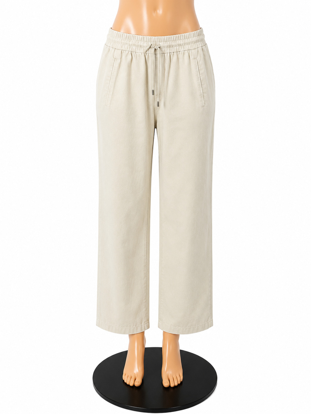 Bar III Blush Pink Drawstring Pull-On Straight Leg Trousers | Size Small